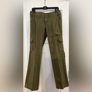 Dickies Women's Olive Straight Leg Cargo Pants